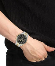 Lacoste Boston Men’s Chronograph Stainless Steel Watch – Tachymeter Bezel, Quartz Movement, 5 ATM Water Resistance, 42mm