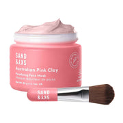 Sand & Sky Australian Pink Clay Face Mask with Vitamin C – Detoxifying Pore Cleanser for Blemish-Prone Skin, Brightening & Even Skin Tone – 60g