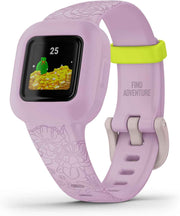 Garmin vívofit jr. 3 Kids Fitness Tracker – Swim-Friendly, 1-Year Battery, Interactive App, Lilac Floral