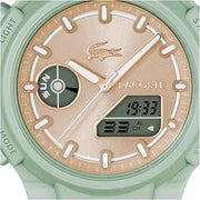 Lacoste LC33 Women’s Analog-Digital Watch – Green TR90 Case, Silicone Strap, Quartz Accuracy, 100M Water Resistant, Sporty Fashion Timepiece – 40mm
