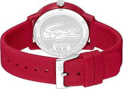 Lacoste 12.12 Men’s Quartz Watch – Red, TR90 Case, Silicone Strap – Minimalist Sporty Premium Fashion Timepiece