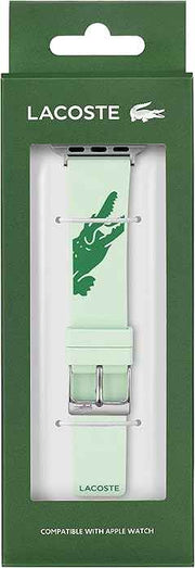 Lacoste Apple Watch Straps – Silicone Bands with Signature Crocodile & Petit Piqué Embossing – Compatible with 38/40mm Apple Watch