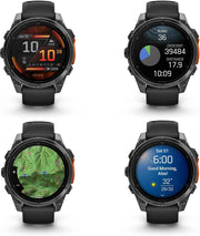 Garmin Fenix 8 AMOLED Multisport GPS Smartwatch – 47mm Slate Gray with Black Silicone Band