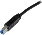 StarTech.com 1m 3 ft Certified SuperSpeed USB 3.0 A to B Cable Cord - USB 3 Cable - 1x USB 3.0 A (M), 1x USB 3.0 B (M) - 1 meter, Black (USB3CAB1M)