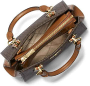 Michael Kors Marilyn Crossbody Bag – Black Signature Canvas with Gold-Tone Hardware