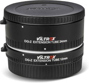 VILTROX DG-Z Auto Focus Macro Extension Tube Ring Set Compatible with Nikon Z-Mount Mirrorless Cameras Zfc Z5 Z50 Z6 Z6II Z7 Z7II for Macro Photography(12mm 24mm)
