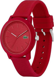 Lacoste 12.12 Men’s Quartz Watch – Red, TR90 Case, Silicone Strap – Minimalist Sporty Premium Fashion Timepiece