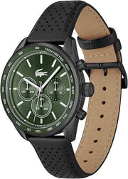 Lacoste Boston Men’s Chronograph Watch – 42mm Stainless Steel Case, Tachymeter Bezel, Quartz Movement, 5ATM Water Resistance, Modern Sporty Design