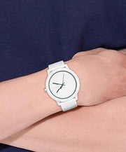 Lacoste 12.12 Men’s Quartz Watch – White Croco Hands, TR90 Case, Silicone Strap – Premium Sporty Fashion Timepiece