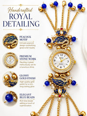 Kashmiri Bracelet Watch for Women Stylish | Blue Swan Pearl Strap Analog Watch