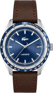 Lacoste Everett Men’s 3H Quartz Watch – Sport-Inspired Timepiece with Tachymeter, Stainless Steel Case, Water Resistant 50M