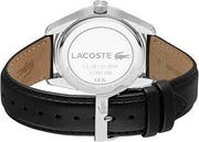 Lacoste Boston Men’s 3H Quartz Watch – Stainless Steel & Green Aluminum Bezel, Black Strap, 50M Water Resistant – 39mm Classic Sporty Timepiece