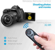Wireless Camera Remote Shutter Release for Canon R3/ R7/ R10/ M50/ EOS M6 Mark II/R/RP /90D /6D Mark II /R5/ R6 /800D /850D /250D/Rebel SL2 /T7i /G5 X Mark II /G7 X Mark III, Replace Canon BR-E1