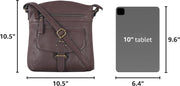 Leather Crossbody Bag For Men and Women With Adjustable Sling Strap