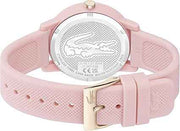 Lacoste 12.12 Women’s Quartz Watch – Sporty & Elegant 38mm TR90 Case, Pink Dial & Silicone Strap, Premium Fashion Timepiece