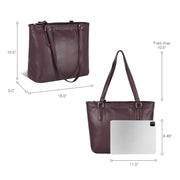 Genuine Leather Tote Bag for Women | Premium Shoulder Handbag with Zipper | Spacious Office, Travel & Everyday Purse