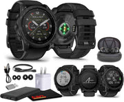 Garmin Tactix 8 51mm Solar Tactical GPS Smartwatch – 48-Day Battery, AMOLED Display, Built-in Flashlight, Applied Ballistics Bundle