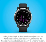 Garmin D2 Air X10 Aviator Smartwatch – GPS Pilot Watch with Health & Connectivity Features, Black
