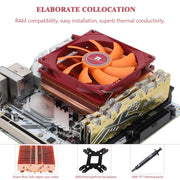 Thermalright AXP90 X47 Full Low Profile CPU Cooler, 47mm Height, with TL-9015R Slim PWM CPU Fan,Pure Copper Version, Computer ITX Heatsink Cooler, for AMD:AM4 AM5/Intel 1150/1151/1200/1700