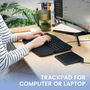 Perixx PERIPAD-506 Wired Slim USB Touchpad - Wired Detachable Touchpad for Desktop and Laptop User - Large Size 5.31x4.57x0.55 inches - Black