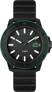 Lacoste.12.12 Scuba Men’s Quartz Watch – 43mm Diver-Inspired Case, Silicone Strap, 10ATM Water Resistance, Modern Sporty Design