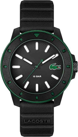 Lacoste.12.12 Scuba Men’s Quartz Watch – 43mm Diver-Inspired Case, Silicone Strap, 10ATM Water Resistance, Modern Sporty Design
