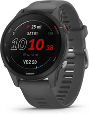 Garmin Forerunner® 255 GPS Running Smartwatch – Advanced Training Insights, Long Battery Life, HRV Status, Race Training Plans, Slate Gray (46mm)