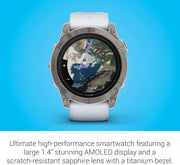 Garmin epix Pro (Gen 2) Sapphire Edition 51mm – Premium Multisport GPS Smartwatch with AMOLED Display & Whitestone Band