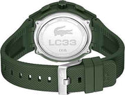 Lacoste LC33 Men’s Analog + Digital Watch – 45mm, Silicone Strap, Dual Display, Water Resistant 10ATM – Sporty & Contemporary Timepiece