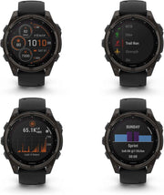 Garmin Fenix 8 Solar Sapphire Multisport GPS Smartwatch – 47MM, Carbon Gray DLC Titanium, Built-in LED Flashlight, Advanced Health & Fitness Features, Wi-Fi & GPS