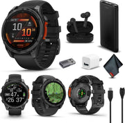 Garmin Fenix 8 AMOLED Multisport GPS Smartwatch – 47mm Slate Gray with Black Silicone Band