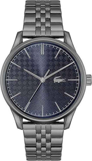 Lacoste Vienna Men’s Quartz Watch – Stainless Steel Case, Blue Dial, Link Bracelet, 42mm