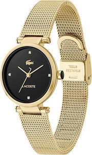 Lacoste Orba Women’s Quartz Watch – Minimalist 30mm T-Bar Design, Crystal Indexes, Mesh Bracelet, 3 ATM Water Resistant