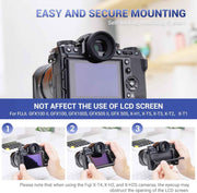 JJC EC-GFX Round Eyecup Eye Cup Eyepiece Viewfinder for Fuji Fujifilm X-T5 XT5 X-T4 XT4 X-T3 XT3 X-T2 XT2 X-T1 GFX100 II GFX100 GFX100S GFX50S II GFX 50S X-H2S X-H2 X-H1, Replaces Fuji EC-GFX Eyecup