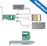 10Gtek MCIO(74pin) 8i to PCIe X8 Adapter, Gen5 PCIe5.0