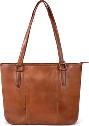 Genuine Leather Tote Bag for Women | Premium Shoulder Handbag with Zipper | Spacious Office, Travel & Everyday Purse