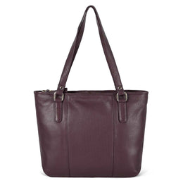 Genuine Leather Tote Bag for Women | Premium Shoulder Handbag with Zipper | Spacious Office, Travel & Everyday Purse