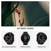 Garmin Forerunner 570 Running Smartwatch 47mm – GPS, WiFi, Heart Rate Monitor, Fitness & Health Tracking – Slate Gray Aluminum with Black Band Bundle