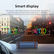 AZIJYV Heads Up Display for Cars, Color GPS Speedometer M23, HUD Display Car Windshield with Speed MPH, Compass Direction, Overspeed Alarm,Adaptive sensing light, USB Cable Plug & Play