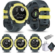 Garmin Instinct E 40mm Outdoor GPS Smartwatch – Electric Lime/Twilight | Rugged Design, 24/7 Health Monitoring, Up to 14-Day Battery Life | Bundle for Men