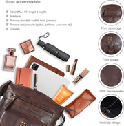 Leather Crossbody Bag For Men and Women With Adjustable Sling Strap