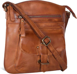 Leather Crossbody Bag For Women With Adjustable Sling Strap
