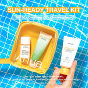Anua Sun-Ready Travel Kit – Korean Mini Skincare Set with SPF 50 Sunscreen, Cleansing Oil & Foam Cleanser