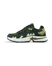 BAPE SHARK STA #1 M2 Low-Top Sneakers – Leather & Fabric Blend with Shark Motif