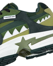 BAPE SHARK STA #1 M2 Low-Top Sneakers – Leather & Fabric Blend with Shark Motif