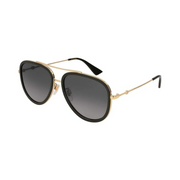 Gucci Women’s Polarized UV Protection Aviator Sunglasses – Gold Frame, Grey Gradient Lens