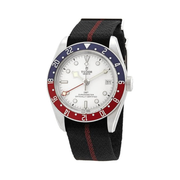 Tudor Black Bay GMT Men’s Automatic Chronometer – Opaline Dial, “Pepsi” Bezel, Leather Strap, Tang Buckle