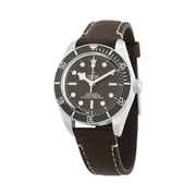 Tudor Men’s Automatic Watch – 39mm Brown Case & Leather Strap, Sapphire Crystal, Tang Buckle