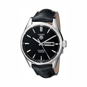 TAG Heuer Men's WAR201A.FC6266 Automatic Black Dial Watch – Swiss Luxury Self-Winding Stainless Steel Timepiece