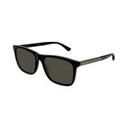 Gucci GG0381S Club Master Polarized Sunglasses – Black/Grey, 57mm, Men